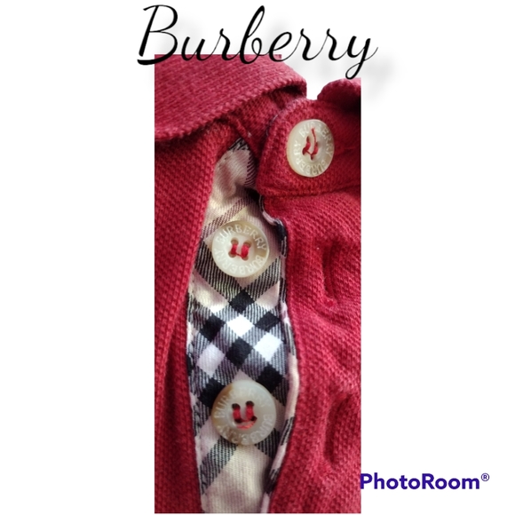 Burberry 12mo long sleeve shirt winter holiday Christmas collared - Picture 4 of 8